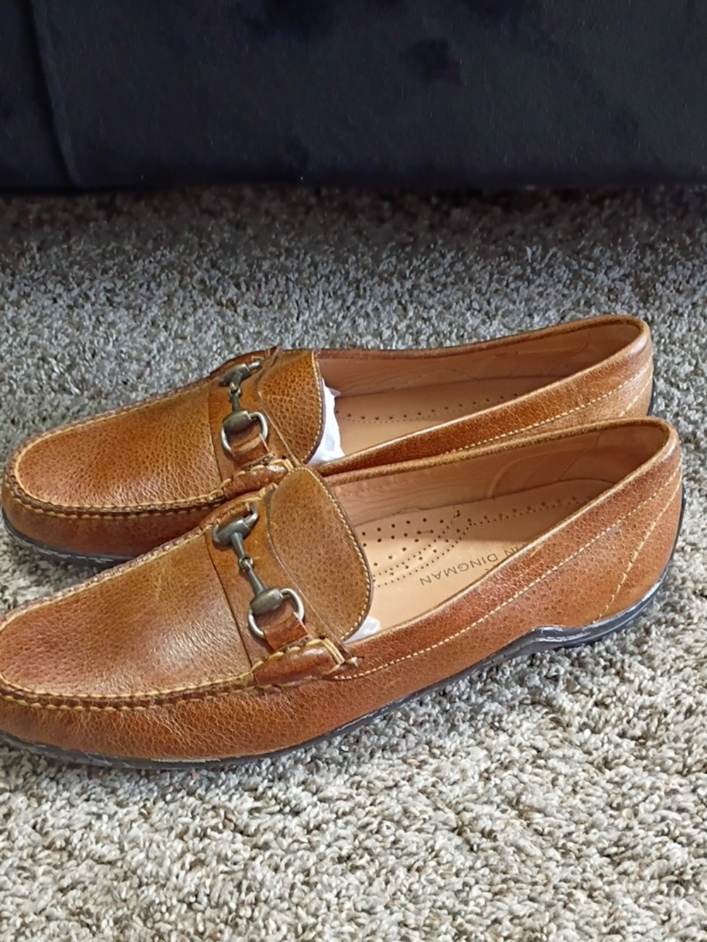 Martin Dingman Men's Tan Leather Bit Loafers